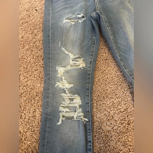 H&M High Waist Distressed Raw Hem Super Skinny Jeans Women’s Size 26 - Picture 3 of 9